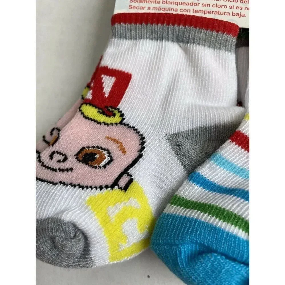 Cocomelon Toddlers Socks 10‎ Pk Fits Size 4-7 Unisex Moonbug JJ TomTom YoYo New